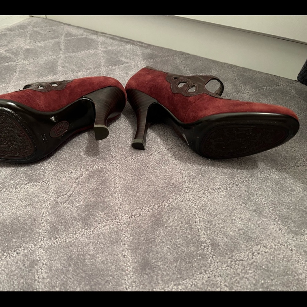 Burgundy Suede heels